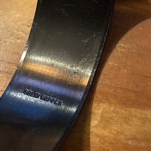 Vintage | Aquarius Zodiac Solid Copper Cuff Bracelet - Picture 8 of 8